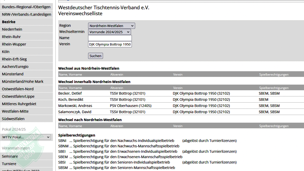 Wechselliste VR 2024/2025 Header